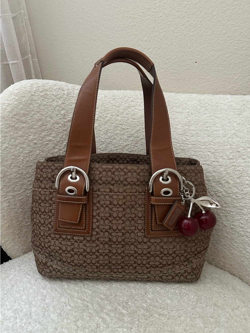 Coach Brown Signature Canvas Soho Tote